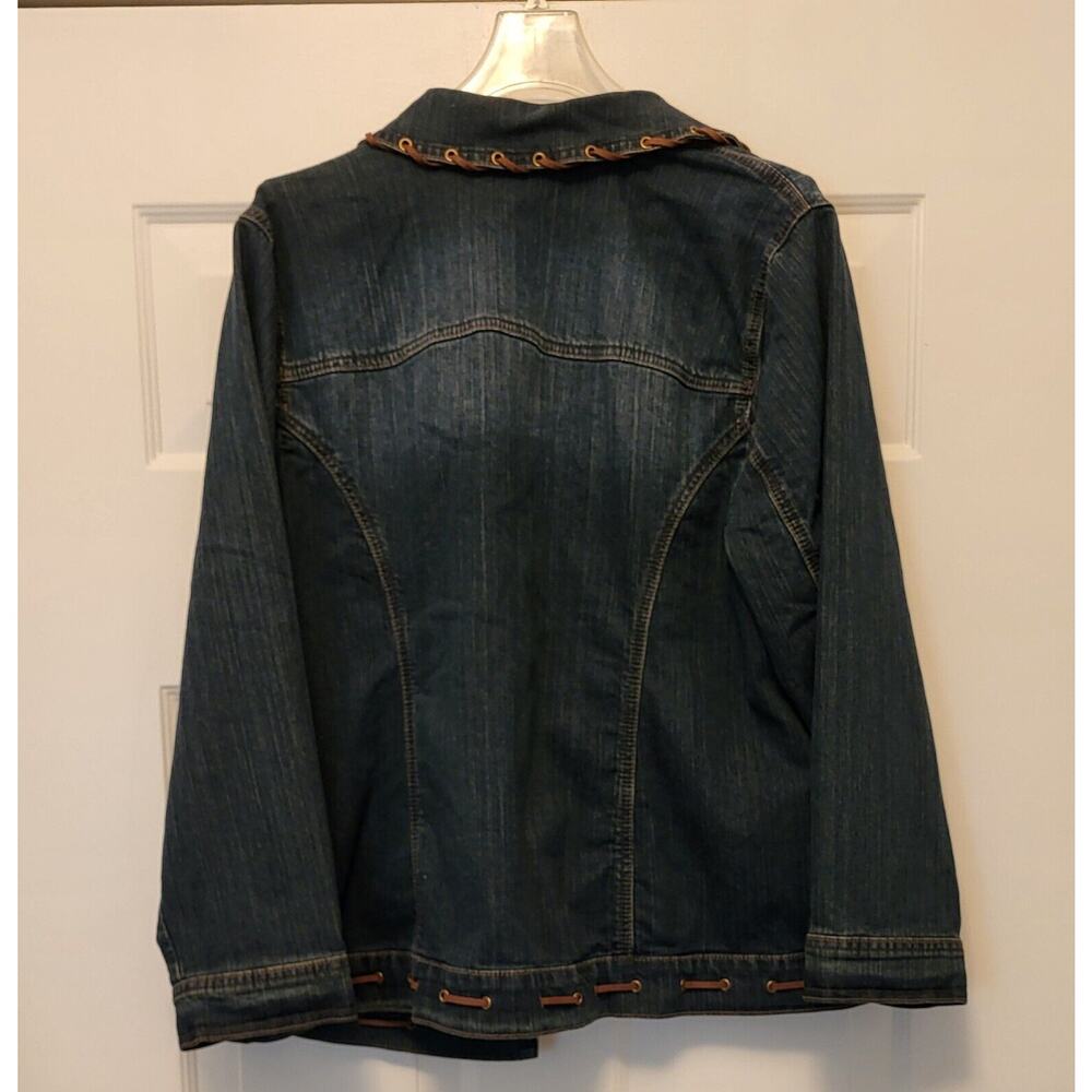 LIZ & ME Denim Long Sleeve Jean Jacket Womens Plus Size 0X - Picture 12 of 14